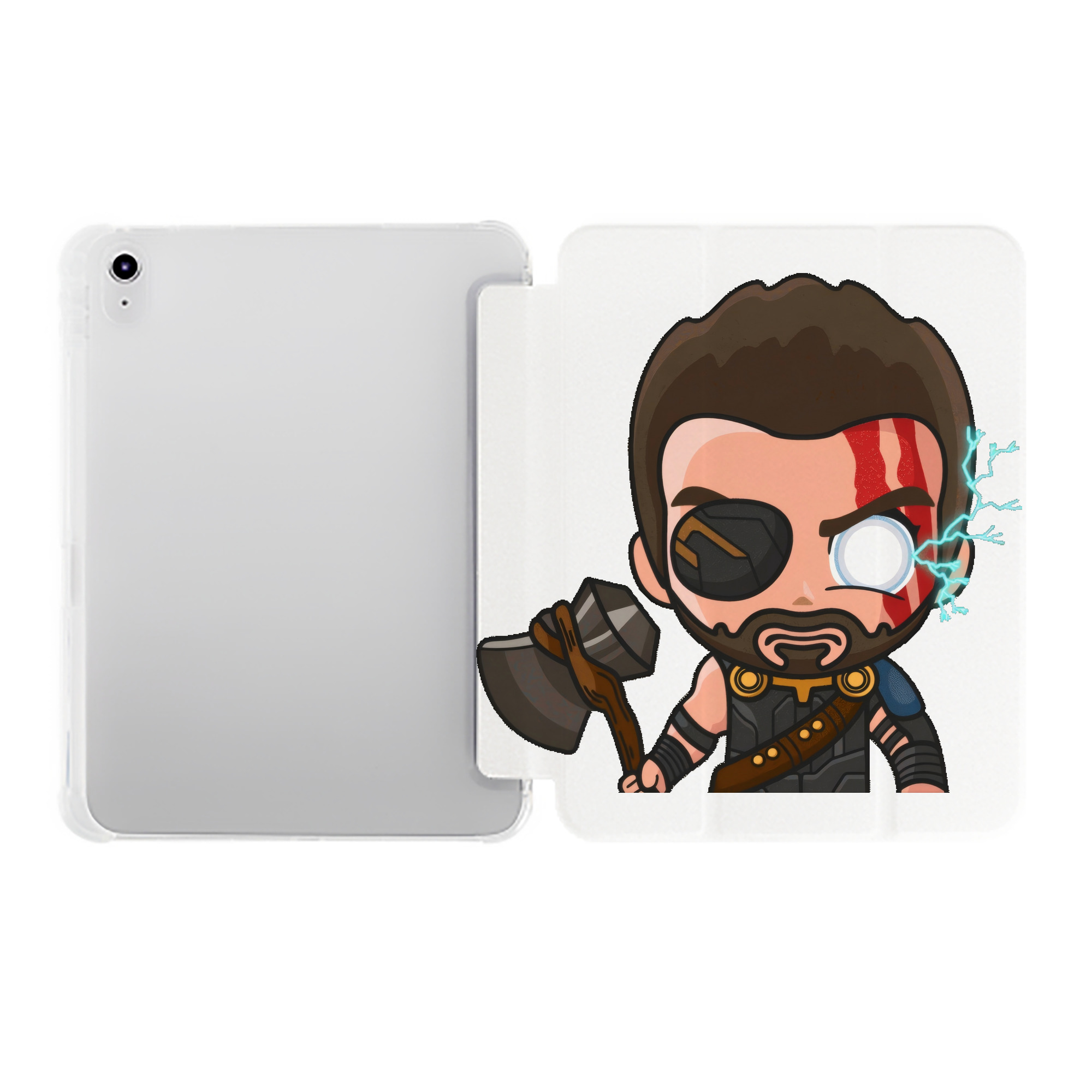 （画像用） アベンジャーズ The Avengers IPad ケース ペン収納付き 三つ折りスタンド PUレザー×シリコン 対応機種9.5/10.5/10.9インチ